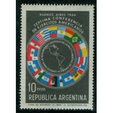 ARGENTINA 1966 GJ 1397SG ESTAMPILLA VARIEDAD IMPRESO SOBRE LA GOMA U$ 60 MUY RARA